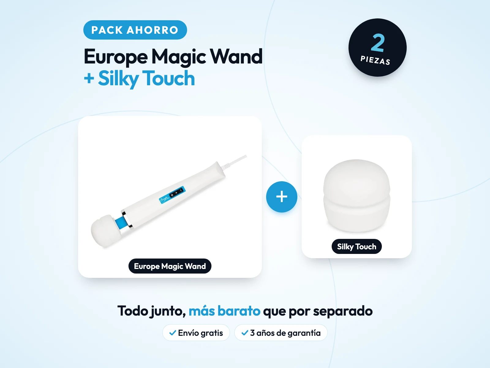 Portada del pack: PACK AHORRO: Europe Magic Wand + Silky Touch