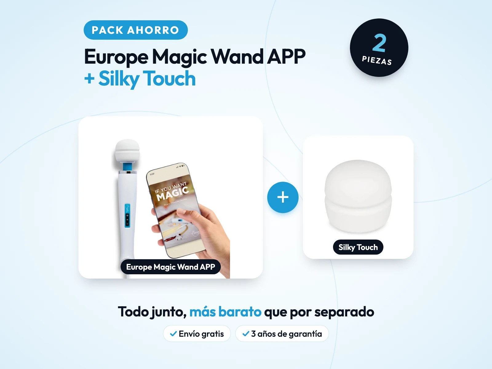 Portada del pack: PACK AHORRO: Europe Magic Wand APP + Silky Touch
